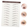 minkissy 6pcs Eyebrow Transfer Stickers Brow Tool Realistic Look for