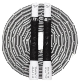 Elite Jumps Freestyle Beaded Jump Rope for Cardio Training - Workout Jump Rope with Unbreakable Long Handles and Shatterproof Beads - Designed for Beginners or Pros - Ideal Fitness