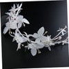 WOONEKY White Butterfly Chiffon Soft Chain Headband for Women Elegant