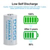 ABCTOY 16340 Rechargeable Battery 2800mAh 3.7V Button Top 16 Pack