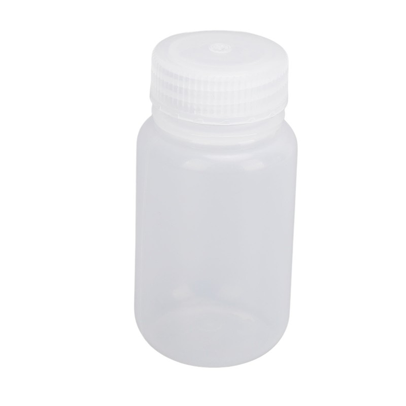 10Pcs Reagent Bottle Plastic Wide Mouth Lab Liquid Sample Seal