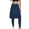 Xioker Women Knee Length Skirts with Full-Length Leggings,Skirted Leggings Capris