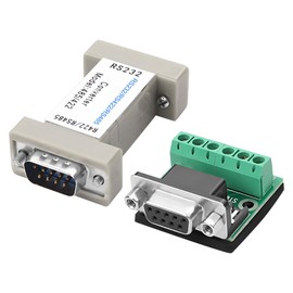 XMSJSIY RS232 to RS485 / RS422 Converter Serial Adapter Communication Data Converter & Adapter Industrial Converter 300-115.2 Kbps Compatible with EIA/TIA RS-232C 、RS-422 / RS-485 Standards
