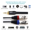 MOBOREST 3.5mm to 2 XLR Female Microphone Y Splitter Adapter
