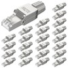 VCELINK RJ45 Cat6A Connectors Tool-Free Reusable Shielded Ethernet Termination Plugs