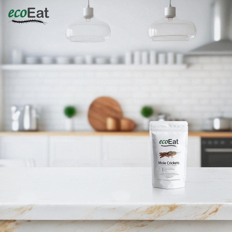 ecoEat Edible Insects Mole Crickets (Gryllotalpidae) - 15g Bag -