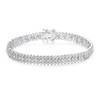 Gemsme Classic Tennis Bracelet for Women 18K White Gold Plated