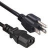 PremiumCord Power Cable 230 V 2 m, Power Cable with US Plug to IEC Socket C13, IEC 320, PC Power Cable 3 Pin, Colour Black
