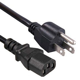 PremiumCord Power Cable 230 V 2 m, Power Cable with US Plug to IEC Socket C13, IEC 320, PC Power Cable 3 Pin, Colour Black