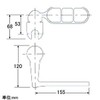 Kakudai 353-621-W Rear Shower Holder Hook, Adjustable Angle