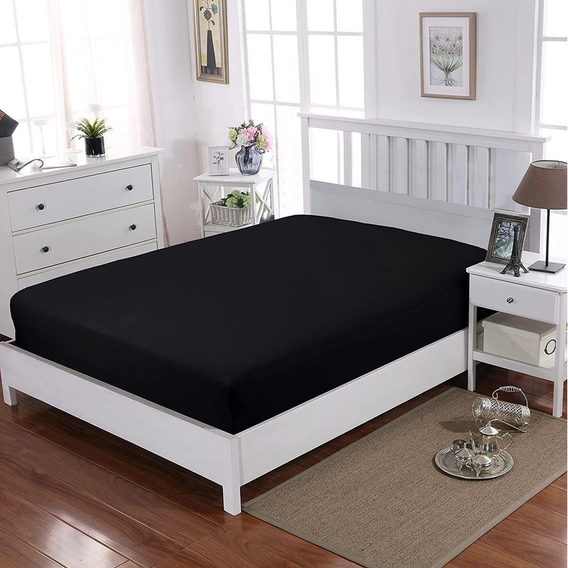 Egyptian Cotton 30cm Extra Deep Fitted Sheet T-200 Thread Count