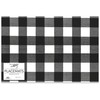 Paper Placemat Pad - Black Buffalo Check