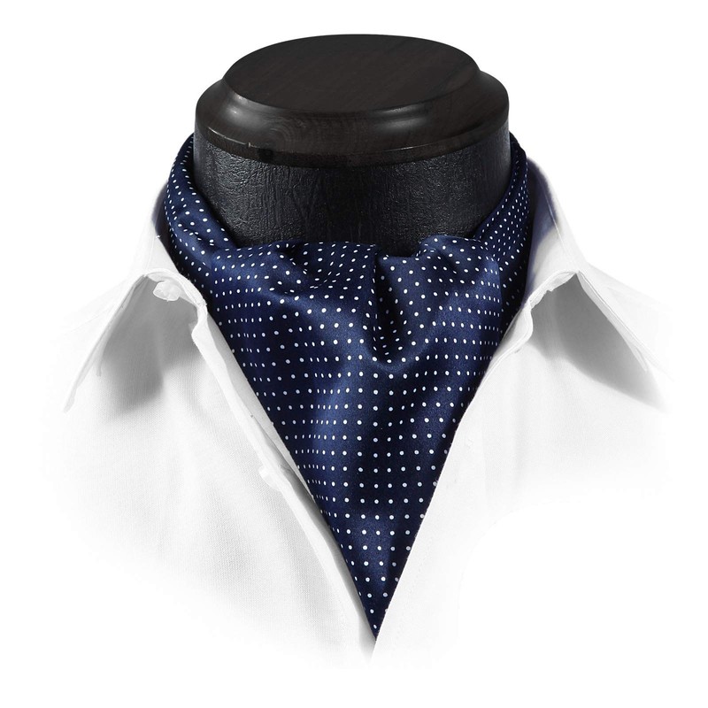 HISDERN Ascot - Corbata para hombre, diseño floral, cachemira, lunares,