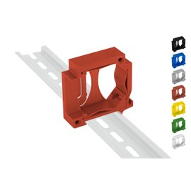 Print Worth 3D Allstar Universal DIN Rail / Wall Mount / Adaptor for All (Can Mountable) Shelly Actuators and Many Others, for Mounting on a 35 mm DIN Rail or Walls (Red, 1)