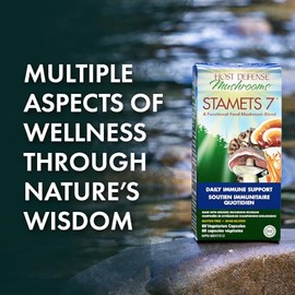 Host Defense Host Defense Stamets 7 Mushroom Blend Capsules C Immune Support & Antioxidant Supplement C 1,000 mg Potency, 120 Vegetarian Capsules, 60 Day Supply