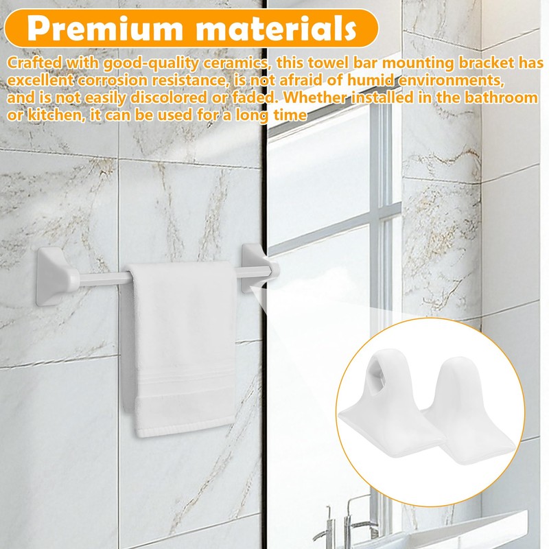 showingo 2 Pack Porcelain Towel Bar Rod Rack Post Holder