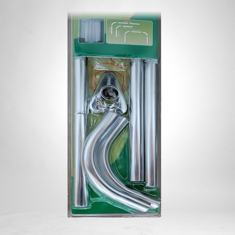 ECOSPA Multi Use Bathroom Shower Curtain Pole Kit for L