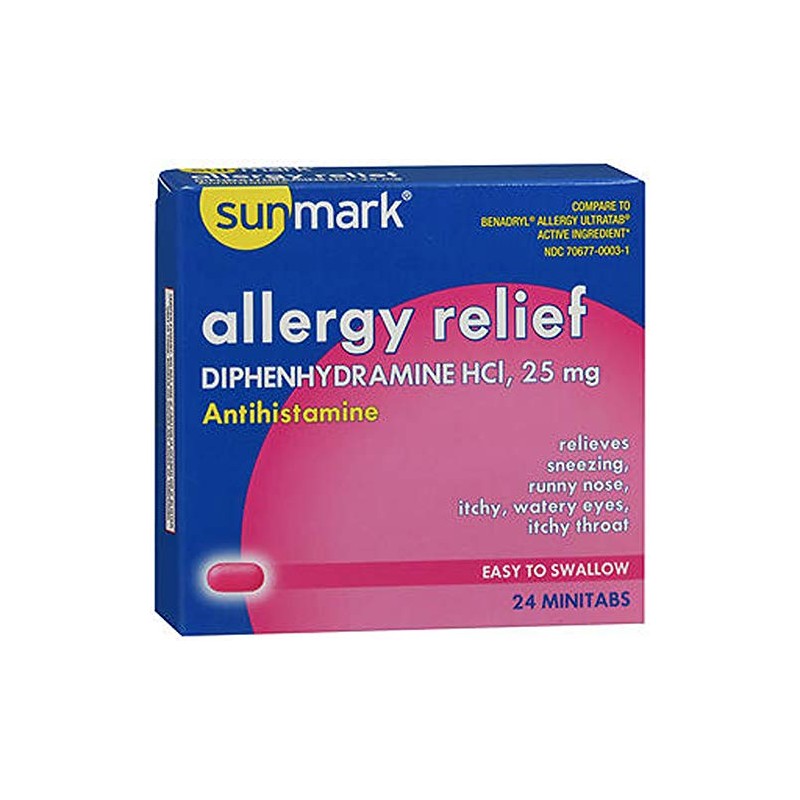 Sunmark Allergy Relief Minitabs - 24 Tablets