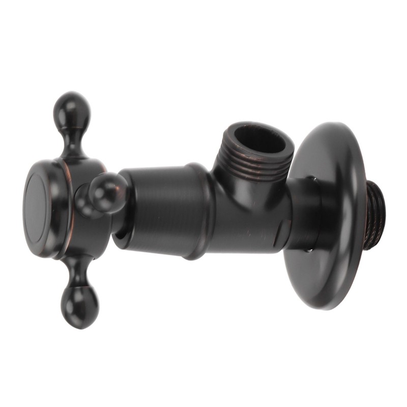 Solid Brass Angle Stop Valve Retro Thickened Cold Hot Triangle