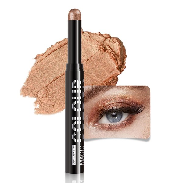Rosy Brown Shimmer Cream Eye Shadow Stick Makeup for Women,