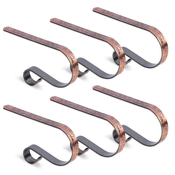 Minicoco 6PCS Christmas Stocking Holder, Metal Christmas Stocking Hanger for