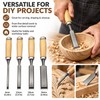 4-Piece Wood Chisel Set for Woodworking – 8/12/16/20mm Carving Chisels