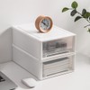 MytaYt Pack of 2 Plastic Stackable Desk Drawer Box Suitable