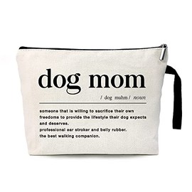 ZHANTUONE Dog Mom Cosmetic Bag，Dog Lovers for Women，Dog Lover Gifts，Best Dog Mom Ever Gifts，Dog Mom Gifts for Women，Gift for Dog Mom，Funny Dog Mom Makeup Bag
