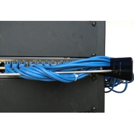 1U Rack-mount Security Cover PLUS Cable Management - 10K Combination Locking Panel for Physical Security/Access Control in 19" Racks; Installs Over Already Working Equipment; Uses No Extra Rack Spaces