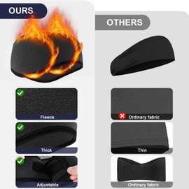 Iwtmm Ear Warmers Headband for Men Women Kids, Earmuffs Cover Winter Fleece Headbands for Running Athletic Cycling Daily Wear Yoga Skiing Riding Sports Fan, Gray