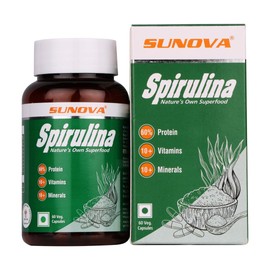 Generic Generic Viva Organic Spirulina Capsules C Nature's Own Superfood and Nutritional Supplement,Spirulina for Full Body Support C 60 Capsules