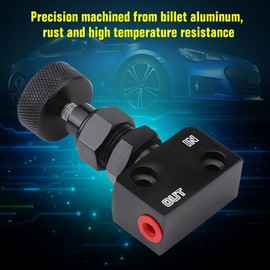 Tiardey Universal Brake Proportioning Valve Adjustable Aluminum Screw Type for Motorsport Racing Car Pressure Regulator 150PSI - 1200PSI Pressure Range