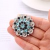 xinqida Flower Rhinestone Conchos Crystal Leathercraft Conchos with Screws Back，12