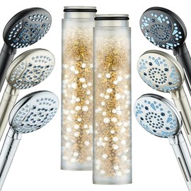 AquaCare 2-pack American KDF Pure Stay-Clean Shower Filter Replacement Cartridge for World's Most Advanced Handheld Shower Heads with Built-in Water Filter and 2-mode Power Wash - Top American Brand