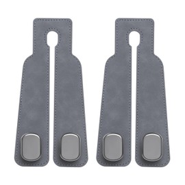 Lunyloer Car Headrest Hook, 2pcs Hangers Purse Hook, 17×8.5cm Car Seat Hooks for Headrest Car Auto Seat Hook Car Hooks for Headrest Car Bag Hooks Double Back Seat Organiser for Car (Grau)