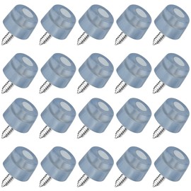 STCRERAG Pack of 20 Furniture Feet Rubber Furniture Feet Transparent Rubber Feet Furniture Rubber Feet Round Rubber Feet Screwable Rubber Foot M4 Device Feet Rubber with Screws for Desks Sofas Chairs
