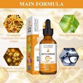 Vitamin C Serum Gesicht,20% Vitamin C Serum Mit Hyaluronsäure für Gesicht & Dekollete,Serum Gesicht,Vitamin C Serum Hochdosiert,Vitamin C Gesicht Anti-Aging Gegen Dunkle Flecken (30ml)