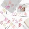 Luggspa 80 Pcs Cute Flower Paper Clips Set, Floral Paper