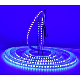 SUYOOULIN LED Light Strip, 16.4ft 600 Units SMD 5054 LEDs(5050 Upgraded), 16000LM Flexible 12V DC Waterproof IP67 Light Strips, LED Ribbon, DIY Christmas Home Kitchen Indoor Party Decor(Blue)
