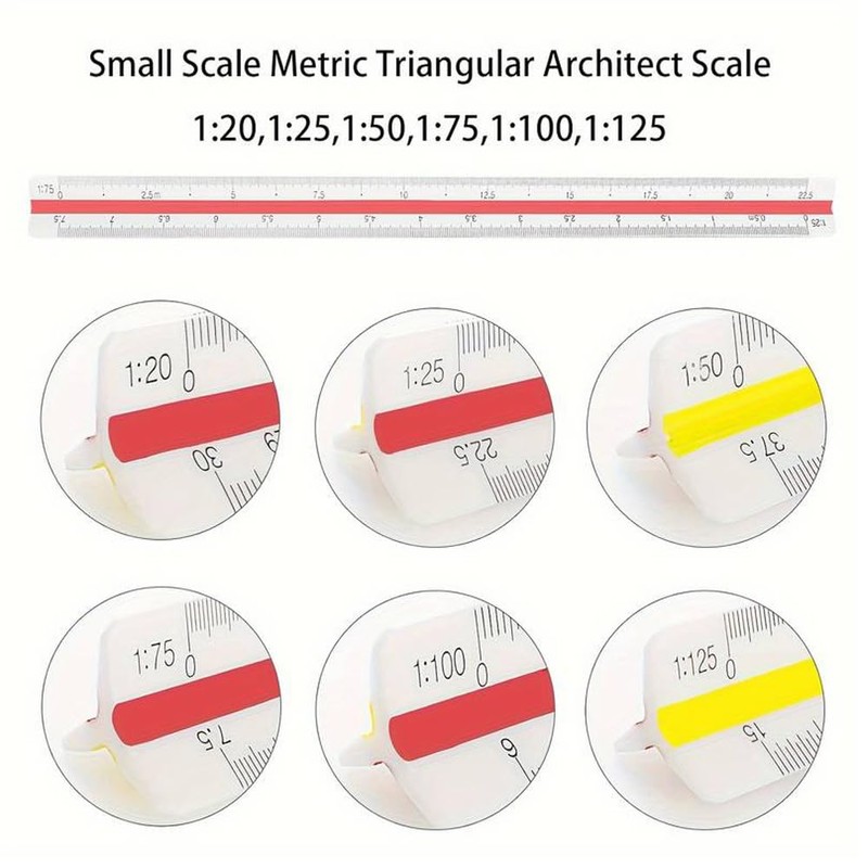 Plastic triangular scale, 30 cm scale ruler, plastic scale ruler,