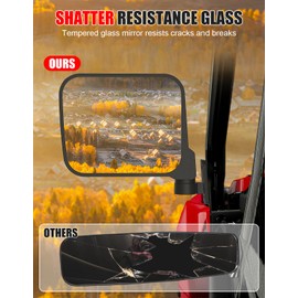 XATVXUTV UTV Side Mirrors for Honda Pioneer 520 21-25/500 15-23, Adjustable Rearview Mirror Wide Foldable Side Rear View Mirrors for Honda Pioneer 520 2021-2025/500 2015-2023 Accessories, 2PCS