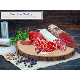 Royal Imports Round Wood Slices Discs, 9"-11" Large, Natural Unfinished Wooden Tree Bark Slabs for DIY Arts & Crafts, Rustic Table Centerpiece, Chargers, Trays, Wedding Decoration, 4 pack