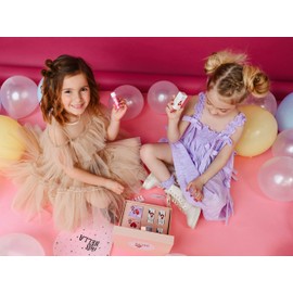 Miss Nella Beauty Case, Nail Polishes, Lip Balm, Nails and Accessories Set, Perfect for Girls and Teens, Great for Parties and Sleepovers Kid Friendly and Non-Toxic (Princess Case)