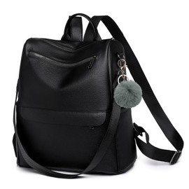 Mochilas para Mujer Mochila Antirrobo Mujer Mochilas de Cuero Informales Bolsa Mochila Mujer Mochila Mujer Pequeñas para Viajes Trabajo Universidade, Negra