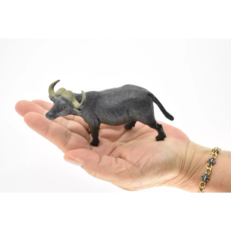 Guangzhou Cape Buffalo, African, Realistic Rubber Model, Hand Painted Figurine