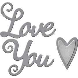 Spellbinders S1-024 Die D-Lites Love You Etched/Wafer Thin Dies