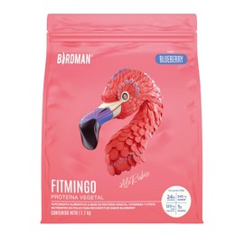 Birdman Fitmingo: Proteína Vegana con Fit, Beauty y Balance Blends. Con Ácido Hialurónico, Inositol, Potenciadores de Colágeno, Vitamina C, Vitamina D3, Zinc, Enzimas Digestivas y Svetol (1700g, Blueberry)