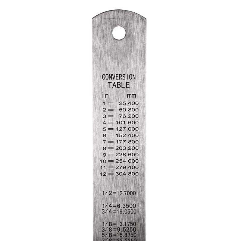 Truper RGL-30, Regla de acero inoxidable, 12"