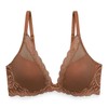Natori Feathers Contour Plunge Bra, Cinnamon, 36C