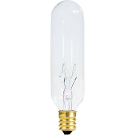 35 watt 120 volt T7.5 Candelabra E12 Base Clear Tubular Incandescent Westinghouse Light Bulb,pack of 6